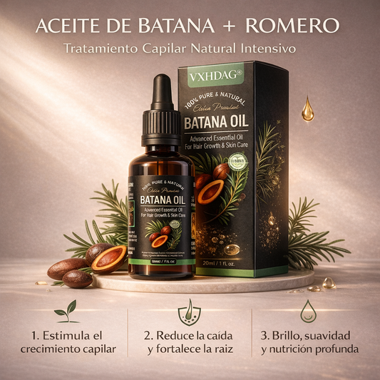 Aceite de Batana + Romero: Fortalece, hidrata y estimula el crecimiento
