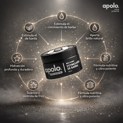 Balsamo Estimulante De Barba Apolo: Barba más densa, fuerte y saludable